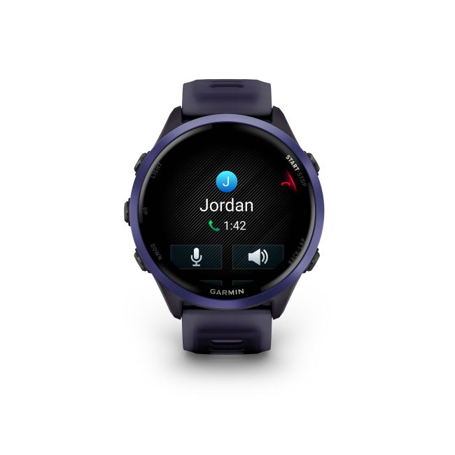 Garmin Forerunner 570 - 47mm - ceas multisport cu GPS si AMOLED - negru Indigo Aluminium with Translucent Imperial Purple | Indigo Band