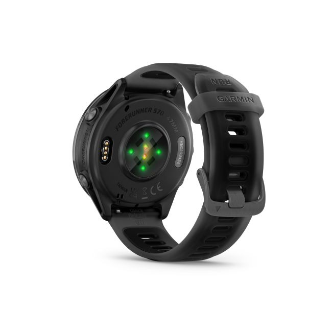Garmin Forerunner 570 - 47mm - ceas multisport cu GPS si AMOLED - negru Slate Gray Aluminium with Translucent Black | Black Band