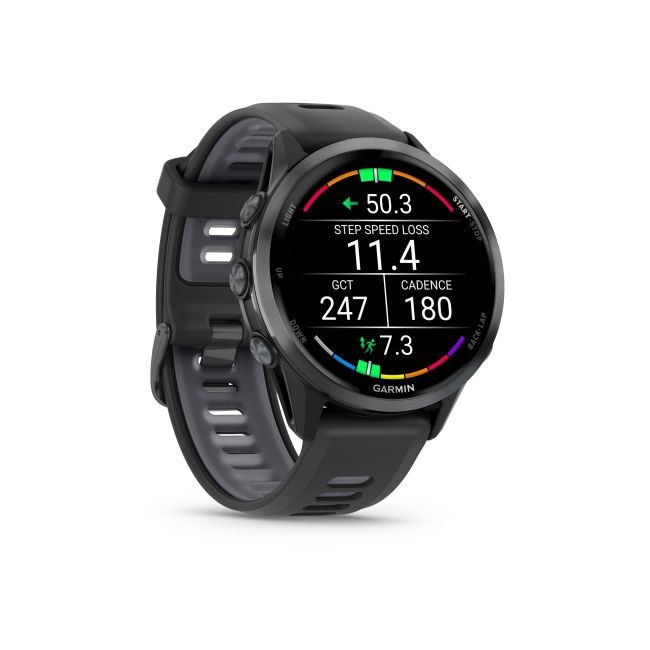 Garmin Forerunner 970 AMOLED Titan Carbon DLC Sapphire - Smartwatch multisport negru