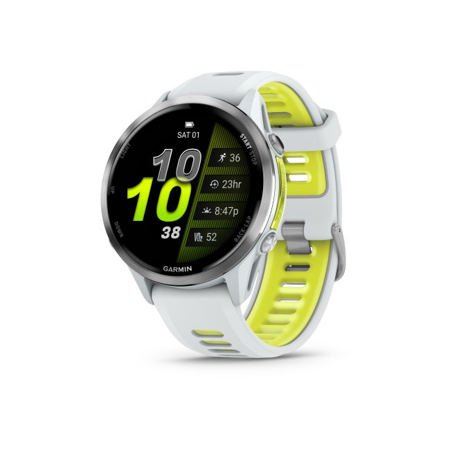 Garmin Forerunner 970 AMOLED Titan Sapphire - Smartwatch multisport argintiu alb