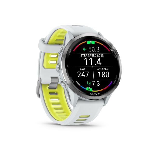 Garmin Forerunner 970 AMOLED Titan Sapphire - Smartwatch multisport argintiu alb