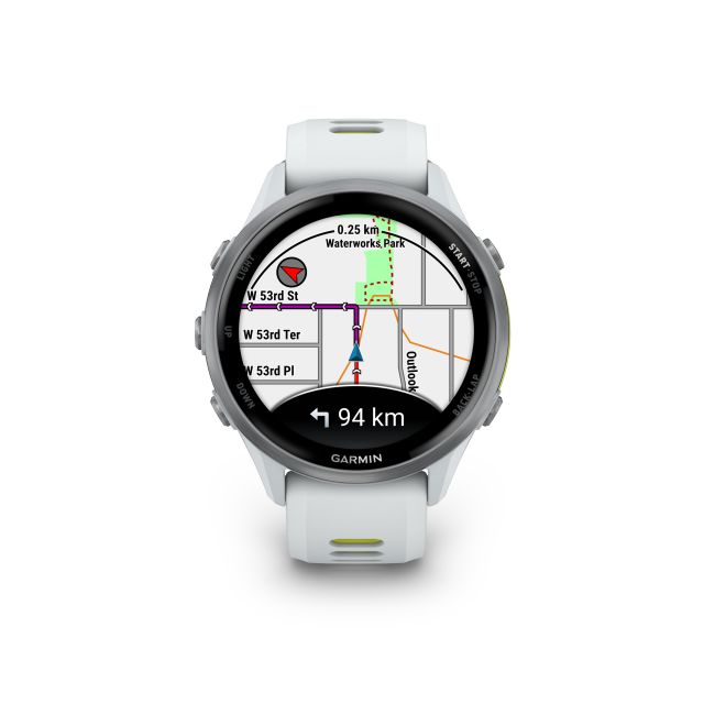 Garmin Forerunner 970 AMOLED Titan Sapphire - Smartwatch multisport argintiu alb