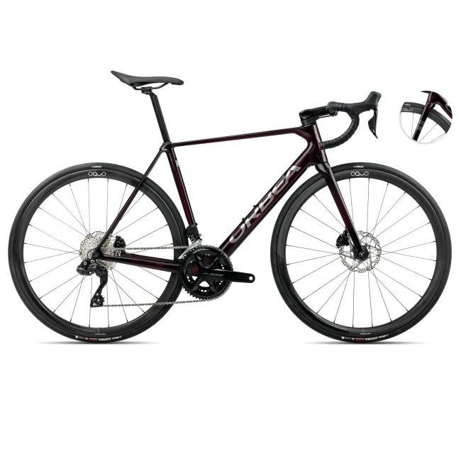 Bicicletă șosea race Orbea ORCA M35i - Wine Red Carbon View | Titanium (Gloss)