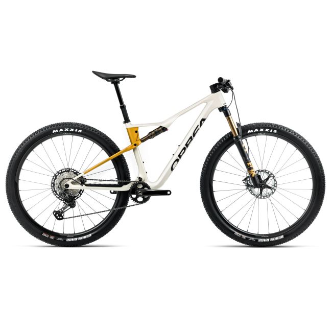 Bicicletă MTB XC full suspension Orbea OIZ M10 - Ivory White (Gloss) | Bumblebee Yellow (Matt)
