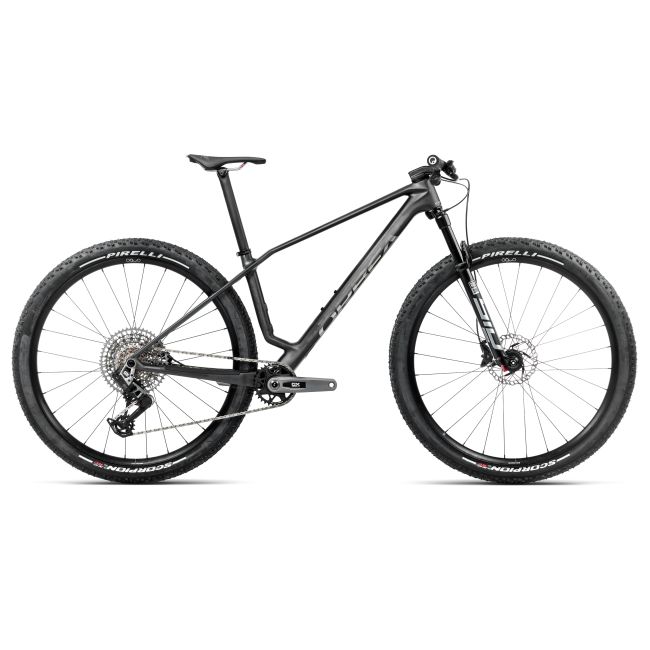 Bicicletă MTB XC hardtail Orbea ALMA M-PRO - Diamond carbon view (matt)