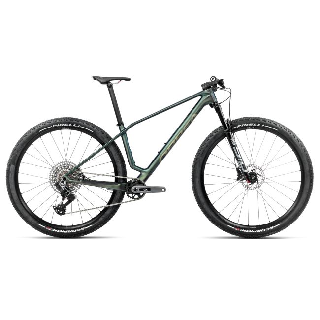 Bicicletă MTB XC hardtail Orbea ALMA M-PRO - Seaweed Carbon View (Matt | Gloss)