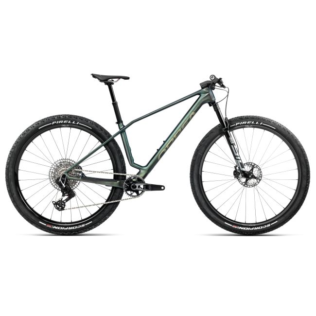 Bicicletă MTB XC hardtail Orbea ALMA M-TEAM AXS - Seaweed Carbon View (Matt | Gloss)