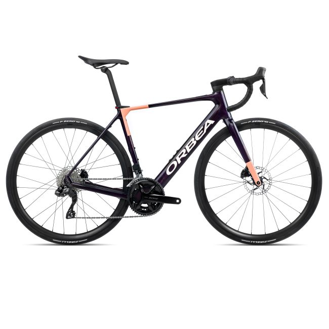 Bicicletă electrică șosea Orbea GAIN M30i - Fantasy Purple Carbon View (Gloss) | Orange Cloud (Matt)