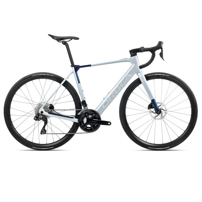 Bicicletă electrică șosea Orbea GAIN M30i - Halo Silver (Matt) | Blue Carbon View (Gloss)