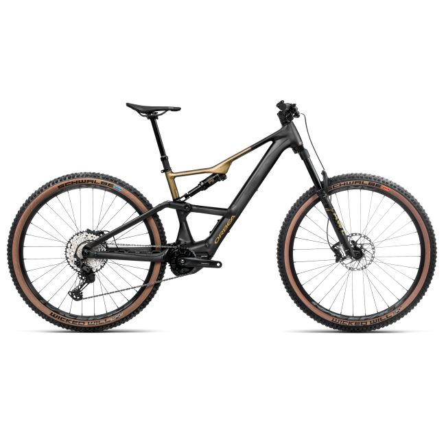 Bicicletă electrică eMTB Trail Orbea RISE SL H20 - Diamond Black | Splash Olive Green (Matt)