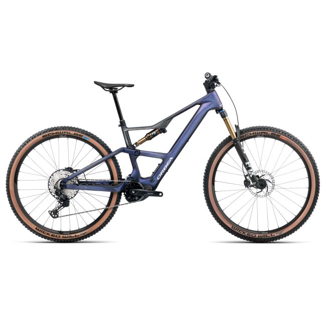 Bicicletă electrică eMTB Trail Orbea RISE SL M10 630W - Tanzanite Carbon View | Carbon Raw (Matt)