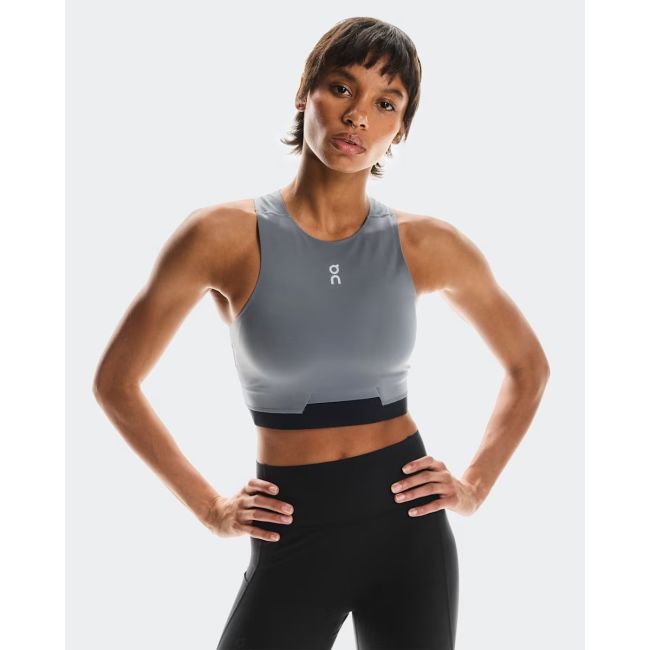 On - bustiera - Train 2-in-1 Crop W - Grey