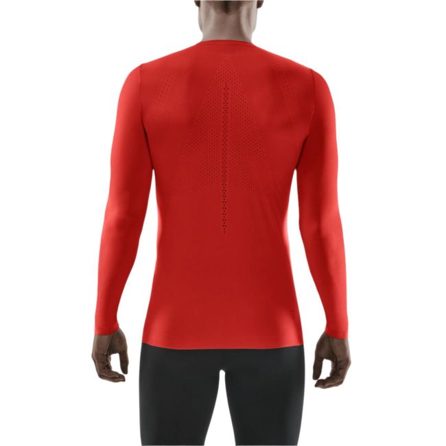 CEP - bluza cu maneca lunga - run ultralight shirt long sleeve - lava