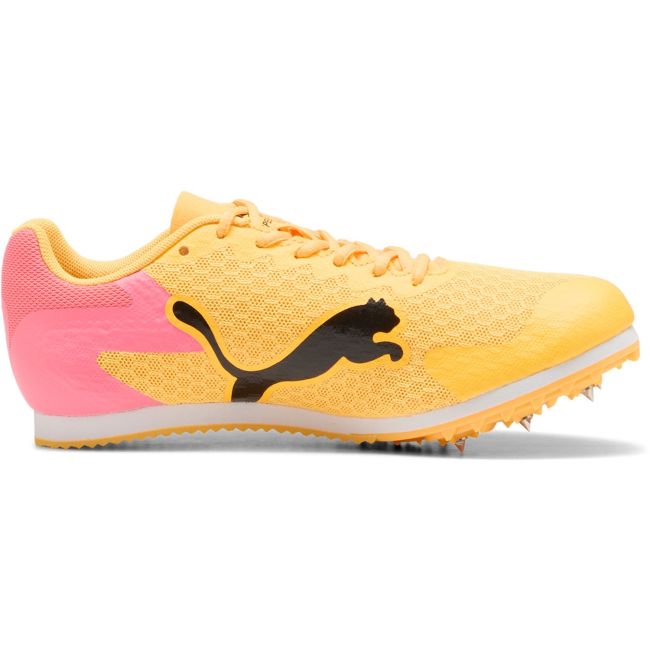 Puma - pantofi alergare copii cu cuie pentru pista - evoSPEED Star 9 Junior - Sun Stream | Sunset Glow | Black