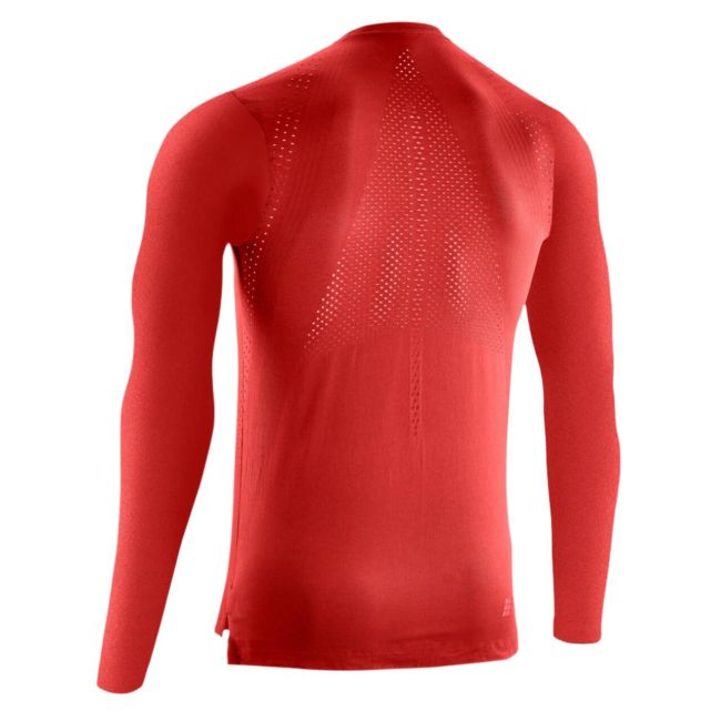 CEP - bluza cu maneca lunga - run ultralight shirt long sleeve - lava