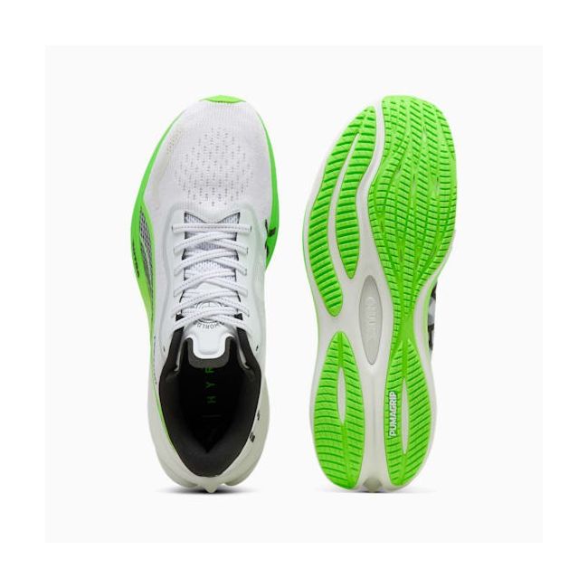 Puma - pantofi alergare - Velocity Nitro 3 Hyrox - PUMA White | Green Glare