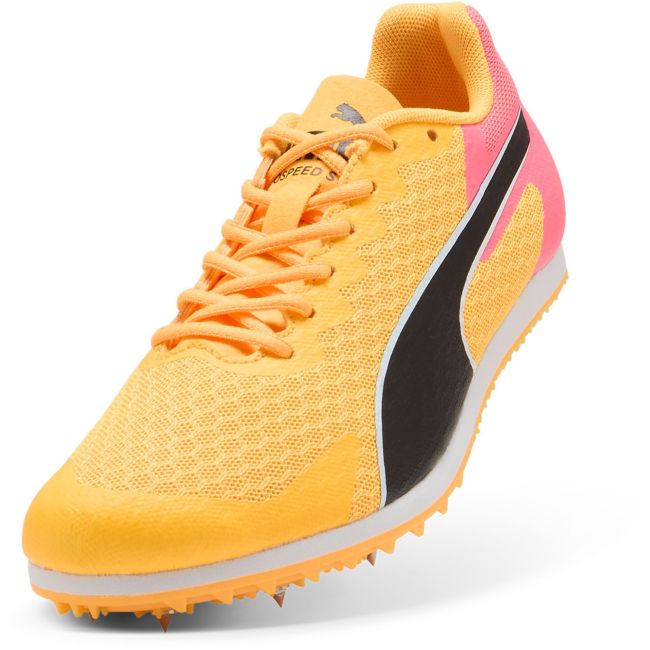 Puma - pantofi alergare copii cu cuie pentru pista - evoSPEED Star 9 Junior - Sun Stream | Sunset Glow | Black