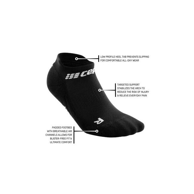 CEP - sosete compresie sub glezna - the run socks no show v4 - black