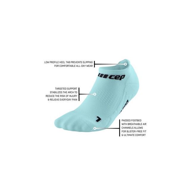 CEP - sosete compresie sub glezna - the run socks no show v4 - light blue