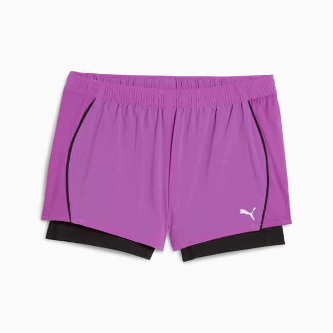 Puma - pantaloni scurti - Run Velocity 2In1 3" Short W - Wild Berry