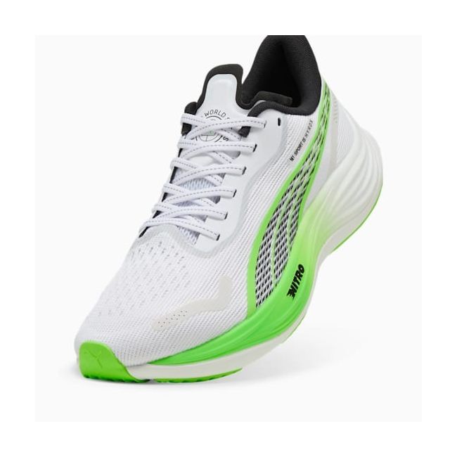Puma - pantofi alergare - Velocity Nitro 3 Hyrox - PUMA White | Green Glare
