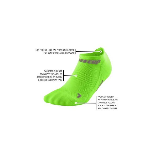 CEP - sosete compresie sub glezna - the run socks no show v4 - green