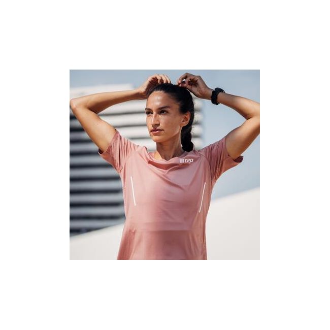 CEP - tricou tehnic - run shirt short sleeve W - rose