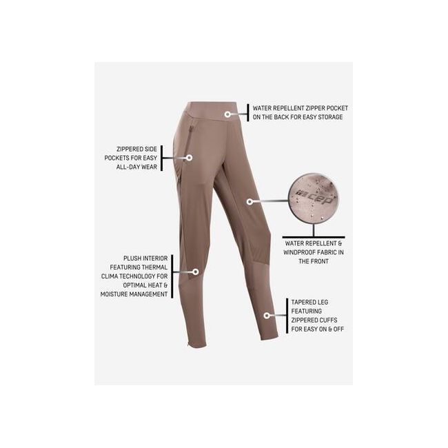 CEP - pantaloni lungi - cold weather pants W - maro