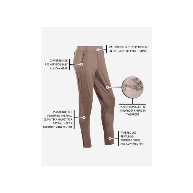 CEP - pantaloni lungi - cold weather pants - maro
