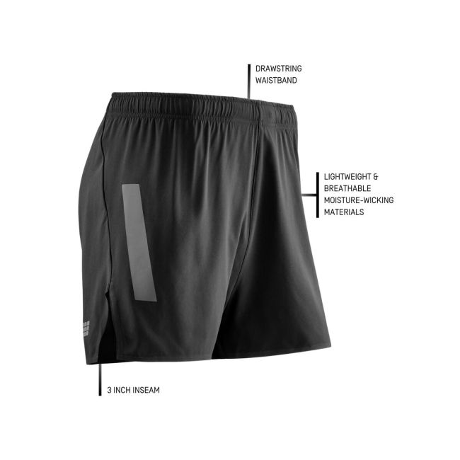 CEP - pantaloni scurti - race loose fit shorts - black