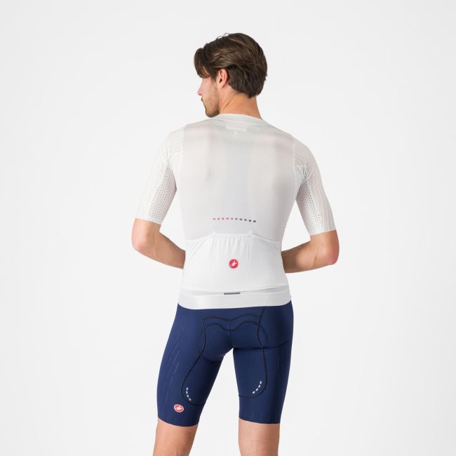 Castelli - pantaloni ciclism scurti cu bretele - Free Aero Race S Bibshort - albastru belgian