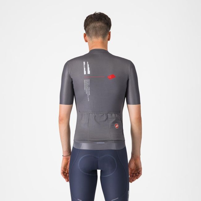 Castelli - tricou ciclism maneca scurta tailored fit - Espresso R--A/D Jersey - gri inchis Smokey