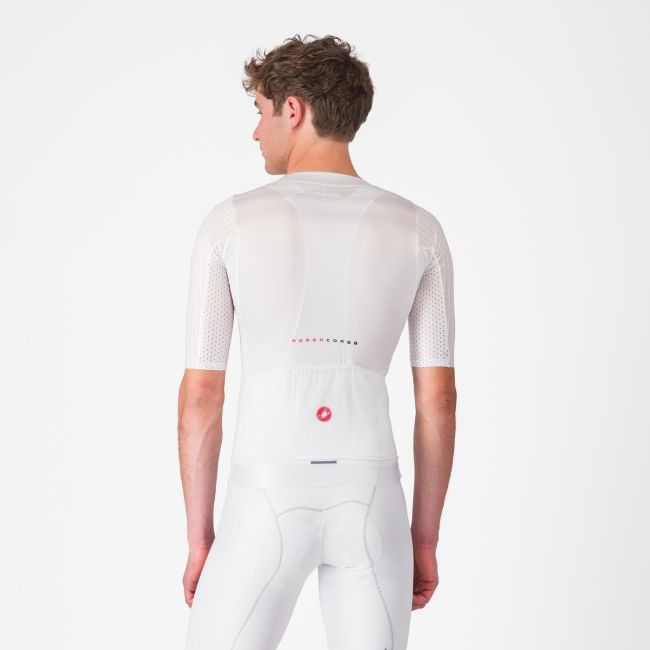 Castelli - tricou ciclism maneca scurta race fit - Aero Race 8S Jersey - 18-36 gr C - alb