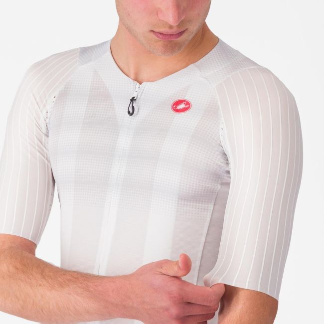 Castelli - tricou ciclism maneca scurta race fit - Aero Race 8S Jersey - 18-36 gr C - alb