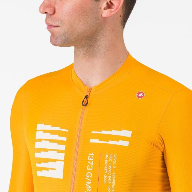 Castelli - tricou ciclism maneca scurta tailored fit - Espresso R--A/D Jersey - portocaliu