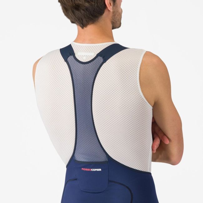 Castelli - pantaloni ciclism scurti cu bretele - Free Aero Race S Bibshort - albastru belgian