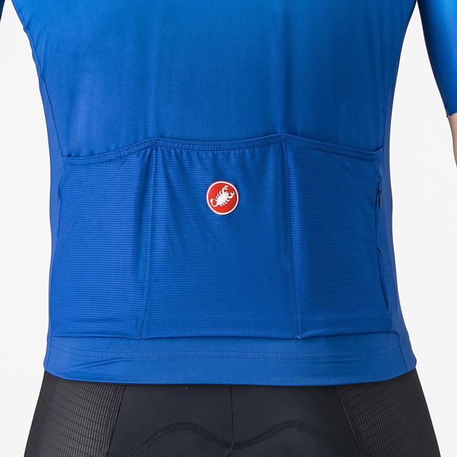 Castelli - tricou ciclism maneca scurta tailored fit cu protectie solara - Upf Jersey - 20-38 gr C - albastru azzurro