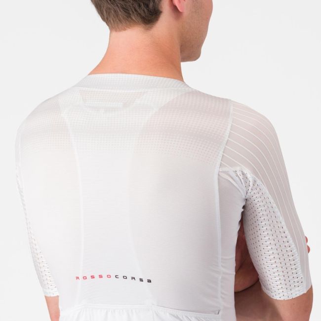 Castelli - tricou ciclism maneca scurta race fit - Aero Race 8S Jersey - 18-36 gr C - alb
