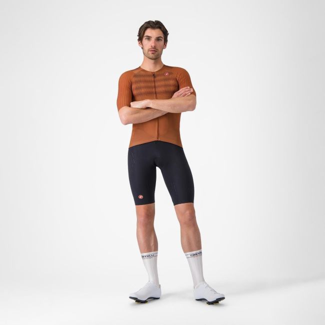 Castelli - tricou ciclism maneca scurta race fit - Aero Race 8S Jersey - 18-36 gr C - mocha