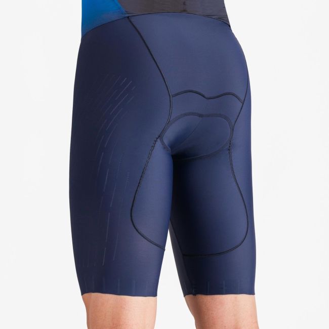 Castelli - costum triatlon fara maneci - Free Sanremo 3 Suit Sleeveless - albastru belgian | portocaliu