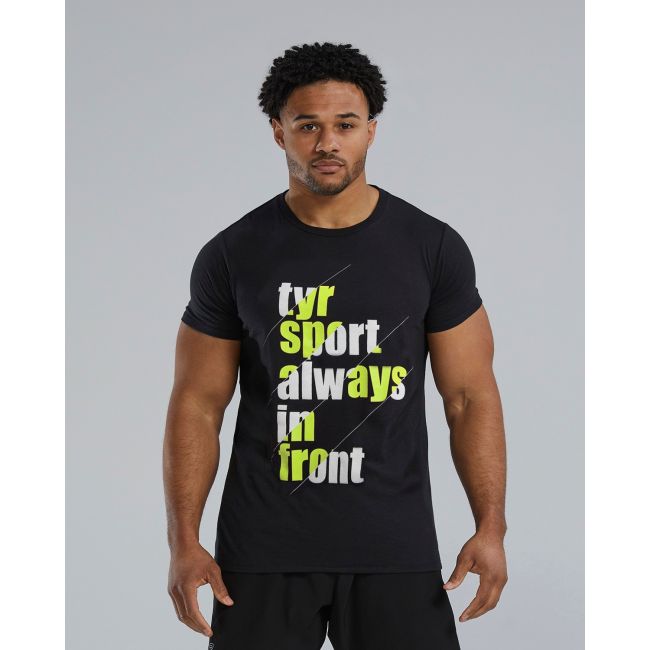 TYR - tricou casual - Graphic Tee - negru I lime