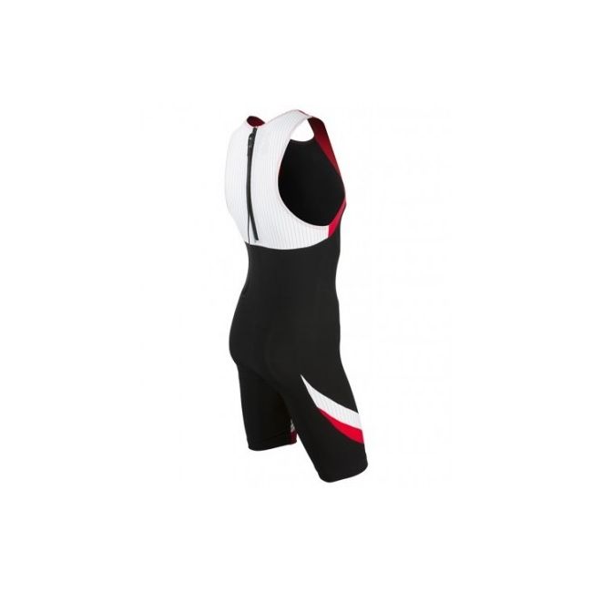 TYR - trisuit carbon cu fermoar pe spate - negru rosu