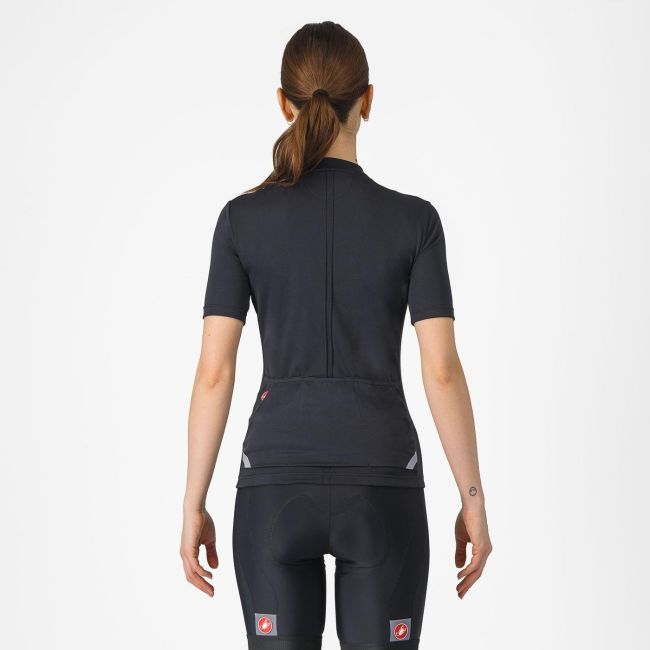 Castelli - tricou ciclism maneca scurta regular fit - Anima 4 W Jersey - 18-32 gr C - negru deschis