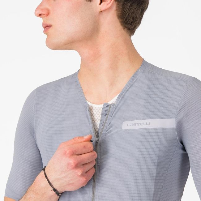 Castelli - tricou ciclism maneca scurta tailored fit - Premio Evo Jersey - gri