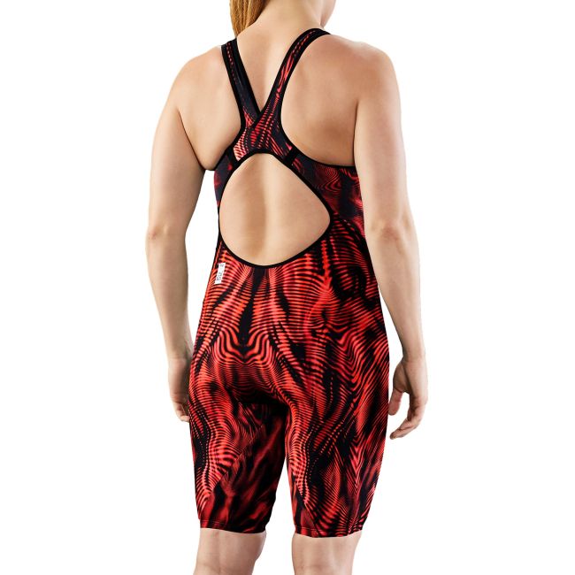 TYR - costum tehnic inot femei - Venzo Open Back - rosu
