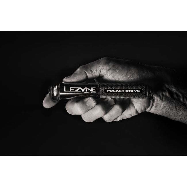 Lezyne - mini pompa - Hand Pump CNC Pocket Drive - 160 psi | 11 bar - gri