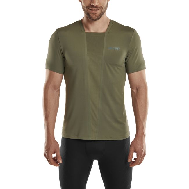 CEP - tricou tehnic femei - the run shirt short sleeve v4 - olive