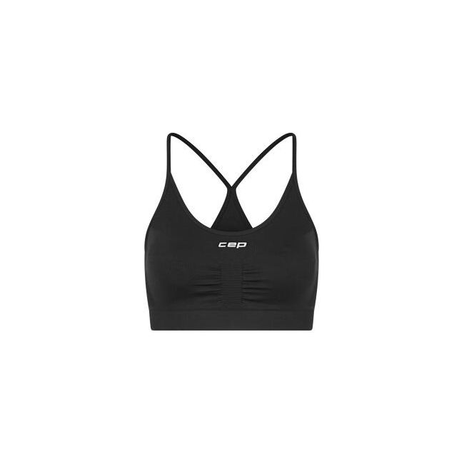 Bustieră alergare CEP Core Run Light Support Bra | susținere ușoară - black