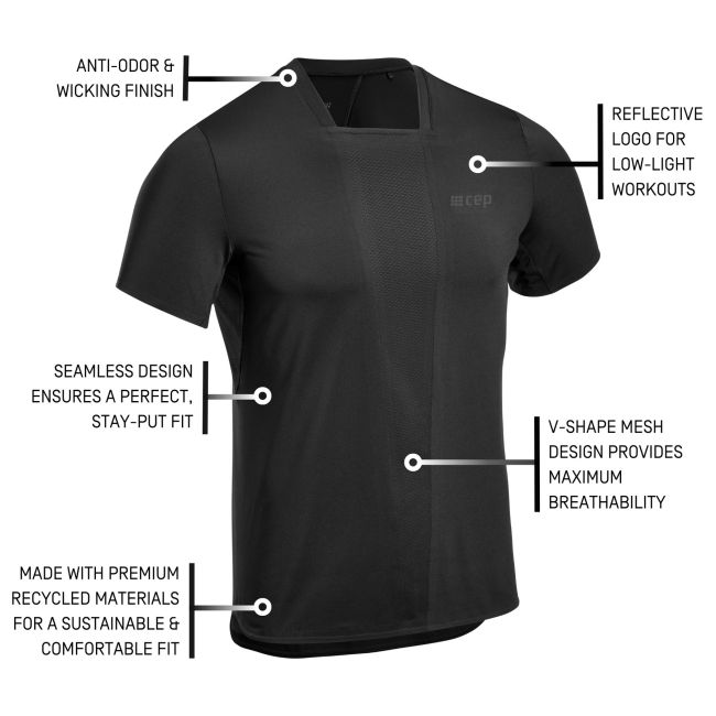 CEP - tricou tehnic femei - the run shirt short sleeve v4 - white