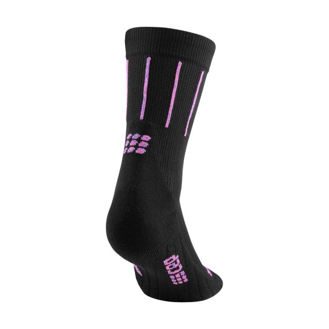 CEP - sosete compresie medii - pinstripe socks running mid cut - black